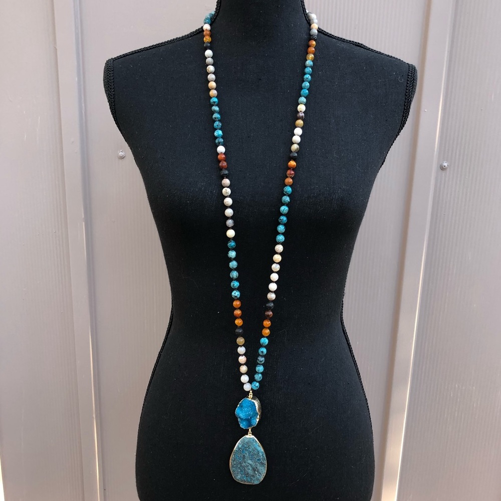 Artisan Druzy Quartz Pendant Necklace! - Picture 7 of 8
